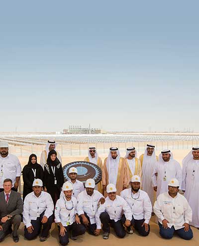 Reloj de sol creado por encargo para Shams-1 Solar Plant, Emiratos Árabes Unidos