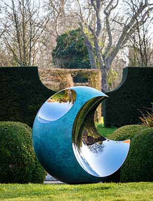 Dark Planet garden sculpture in traditional courtyard - Traditional -  Landscape - Oxfordshire - by David Harber